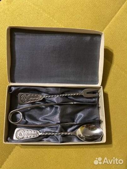 Десертный набор СССР посеребренная медь