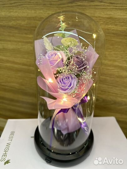 Подарок Мыльные розы в колбе