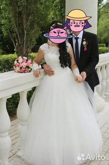 Свадебное платье 46-48 бу