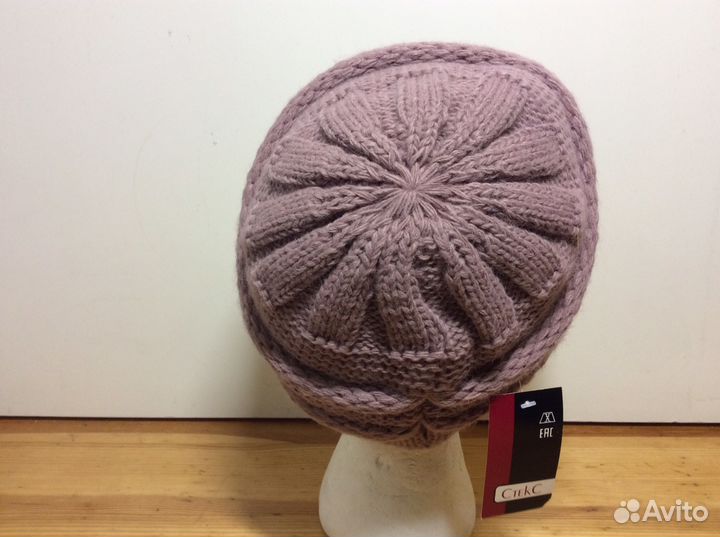 Нежная уютная шапочка-кубаночка, р 54-58, арт 315