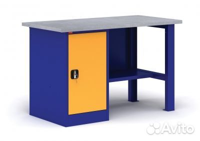 Верстак однотумбовый металлический