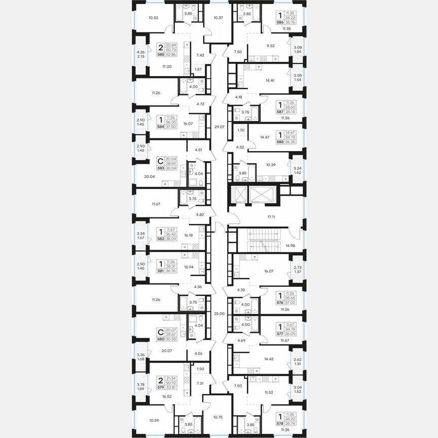 1-к. квартира, 38,1 м², 8/15 эт.