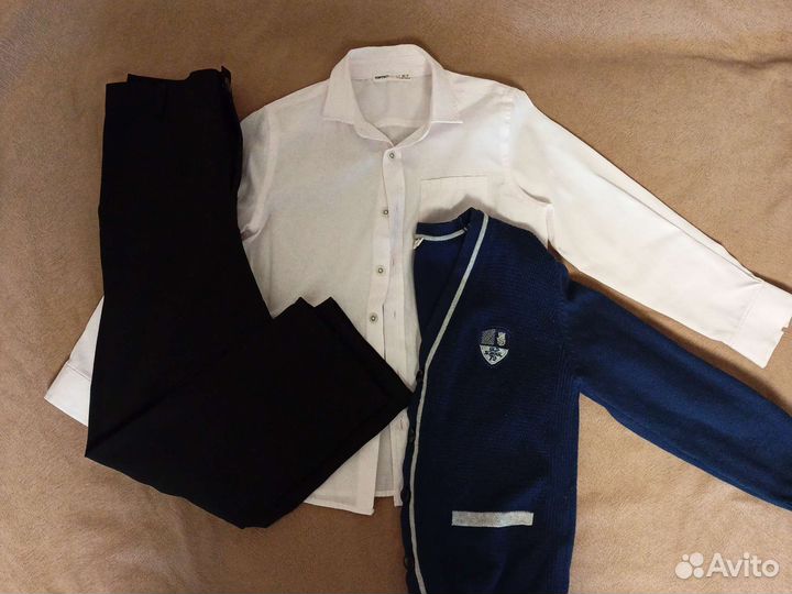 Брюки, рубашка и кардиган для 1 класса