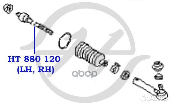 Тяга рулевая прав/лев HT880120 Hanse