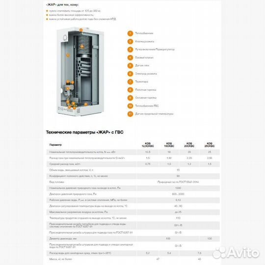 Котел двухконтурный сигнал серия жар ков-25 TGV