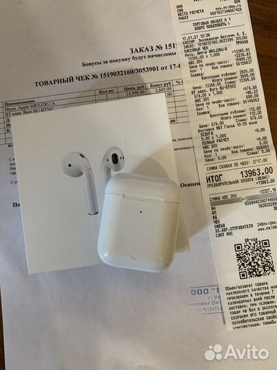 Беспроводные наушники Apple Airpods 2
