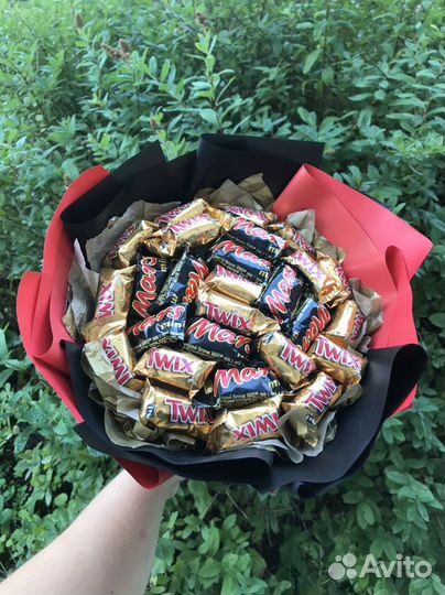 Сладкие букеты из конфет