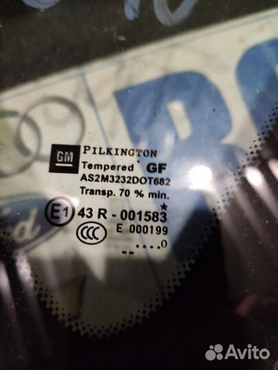Стекло глухое заднее правое Opel Astra J хэтчбек