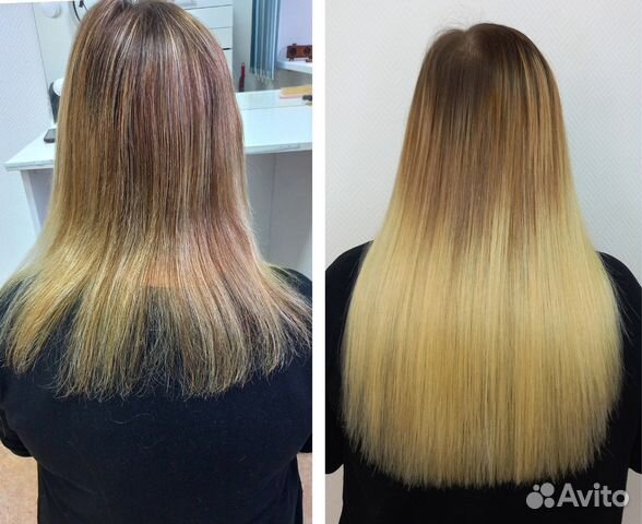 Кератиновое выпрямление, наращивание волос