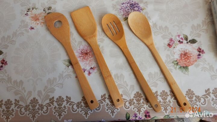 Набор деревянных лопаточек для кухни