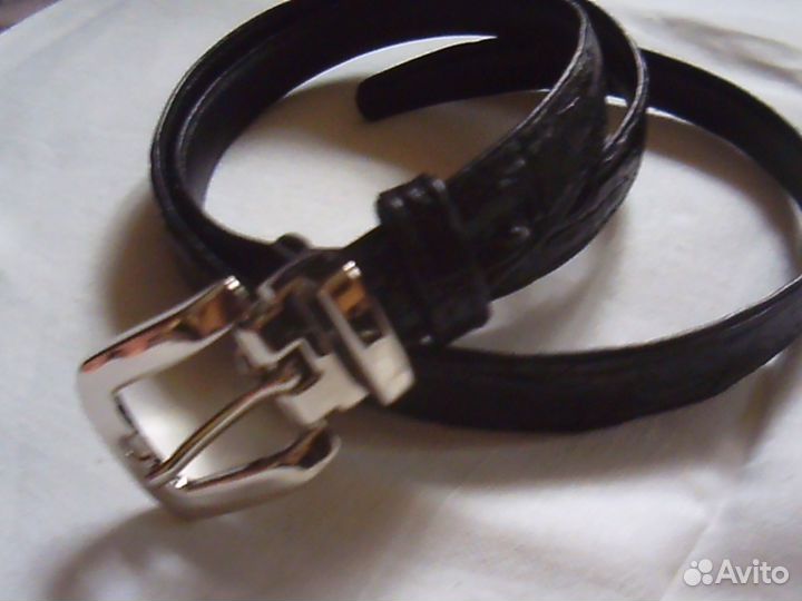Ремень женский, новый. Из кожи крокодила