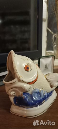 Фарфоровая Рыба- пепельница