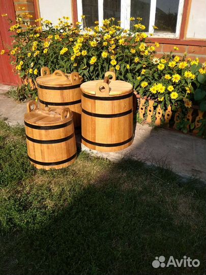 Кадки дубовые 25-100л Цена от3т