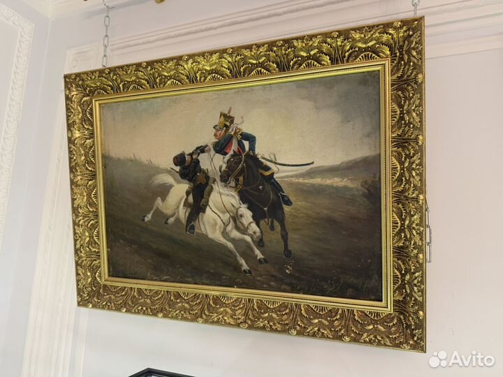 Картина «Схватка на лошадях»