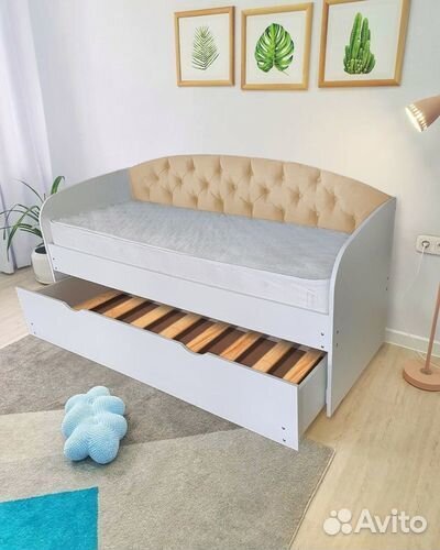Кровать мягк спинка лдсп детская трансформер