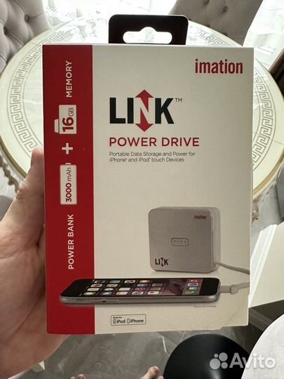 Powerbank 3000mA+память 16gb для Apple