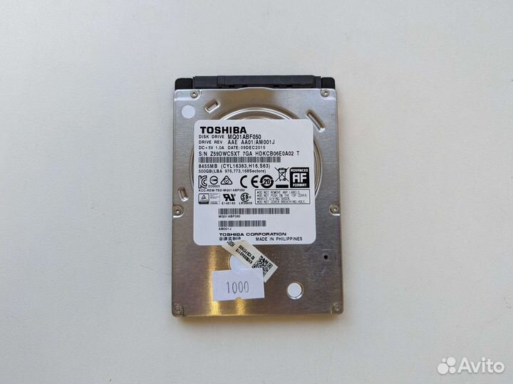 Жесткий диск HDD 500gb 2.5