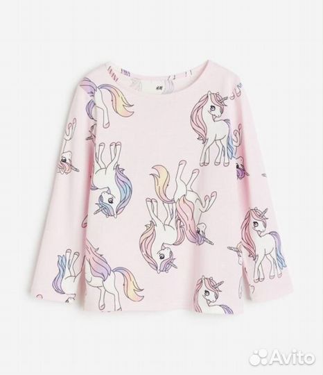 Лонг H&M C&A лонгслив единорог пони единорожка