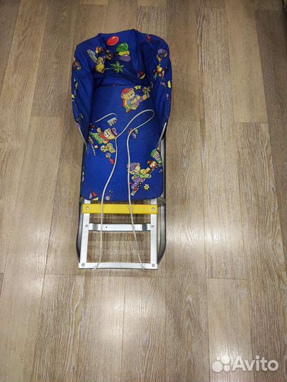 Санки детские с седушкой и веровкой