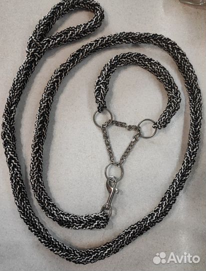 Ошейник-поводок для мелких пород собак, полуудавка