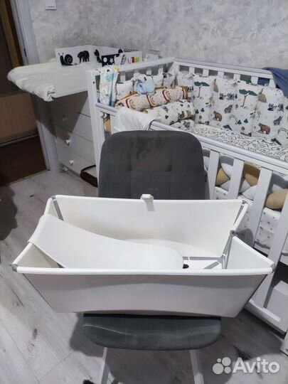 Складная ванночка stokke с горкой