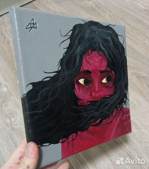 Картина акрилом, на холсте с подрамником 20 на 20