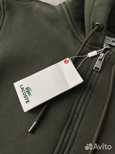 Зип худи Lacoste мужское зеленое