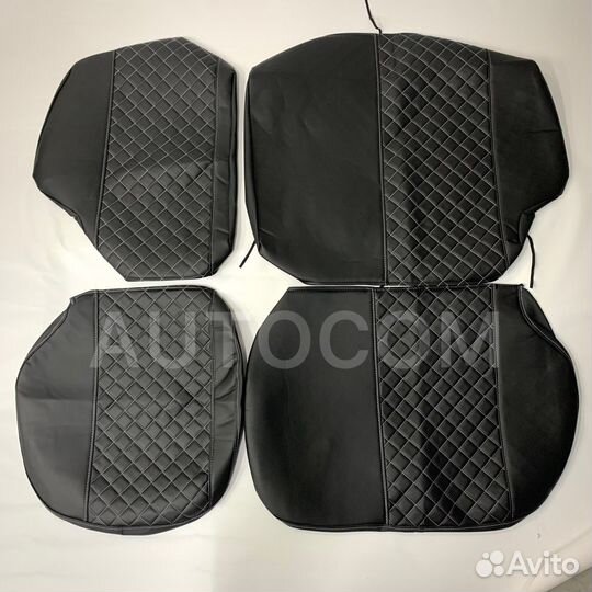 Чехлы сидений эко-кожа ваз 2111,2112 серый ромб