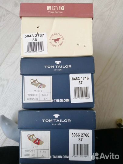 Новые босоножки Mustang и Тom Tailor, 36-37 разм
