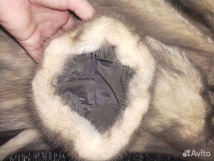 Шуба норковая колотый лед б/у