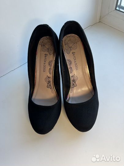 Туфли женские 39 размер черные замшевые