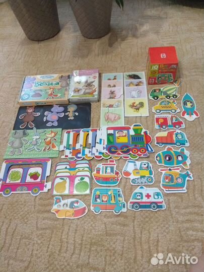 Развивающие игры, сортеры, пазлы, карточки и тд