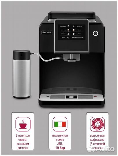 Новая Кофемашина Rondell RDE-1110 + термоконтейнер