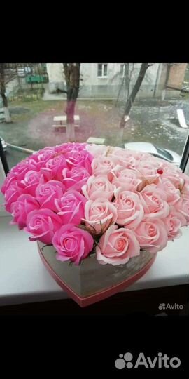 Букеты из мыльных роз