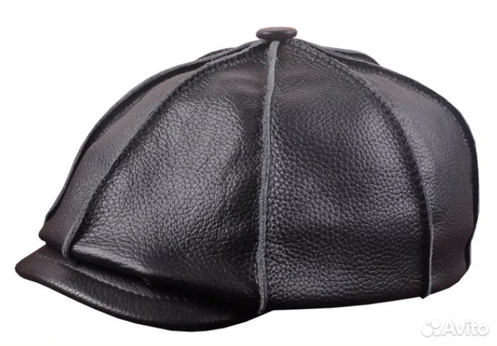 Кепка мужская кожаная