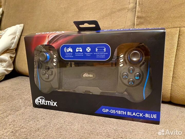 Геймпад Ritmix GP-051BTH black/blue