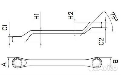 Набор ключей накидных 12 штук
