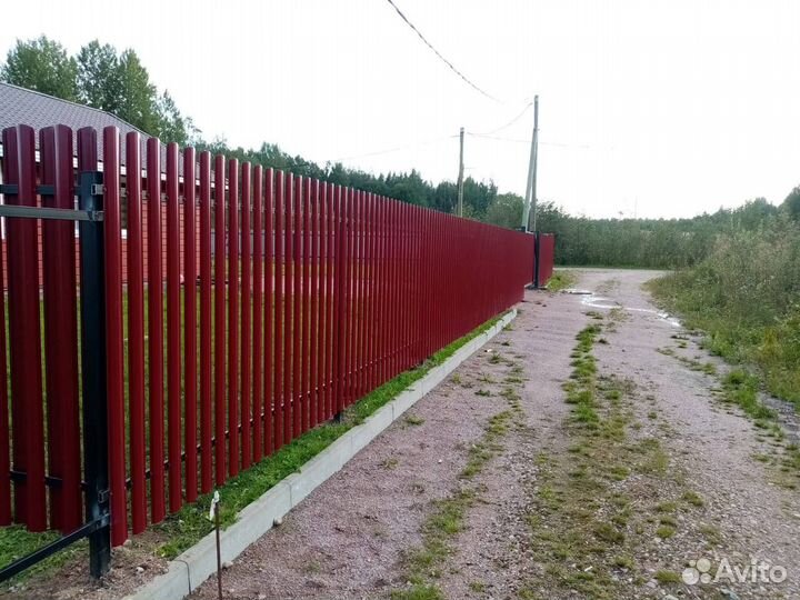 Забор из евро штакетника