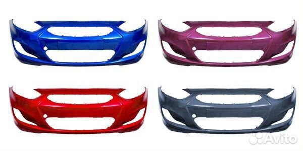 Бампер передний на Hyundai Solaris 2010-2014