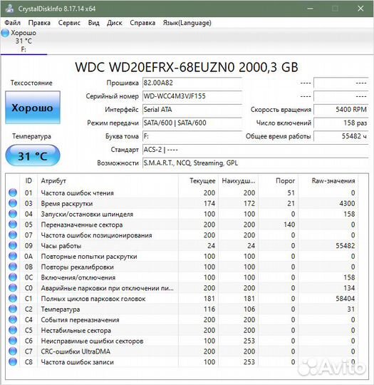 Жесткий диск Western Digital Red 2TB