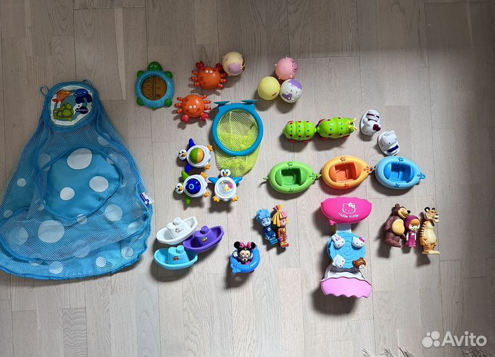 Сетка с игрушками для ванной