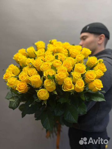 Букет из 51 розы жёлтые