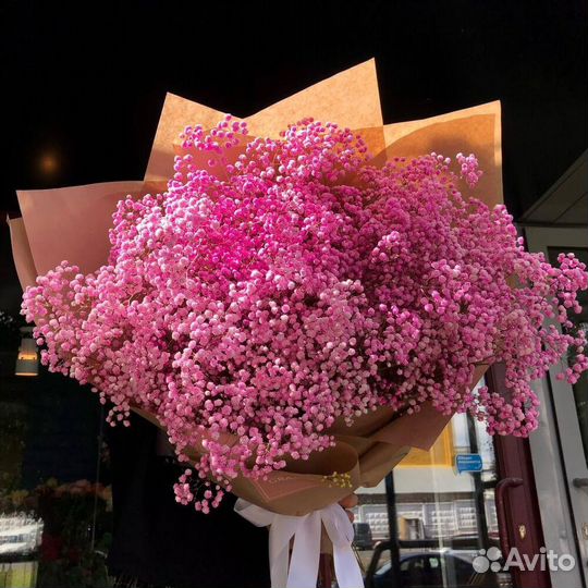 Букет из розовых гипсофил 13 шт