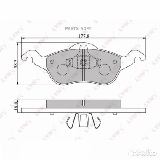 Lynxauto BD3009 Колодки тормозные дисковые перед