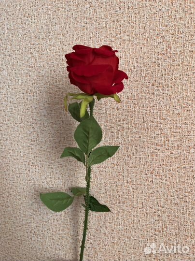 Роза искусственная бархатная