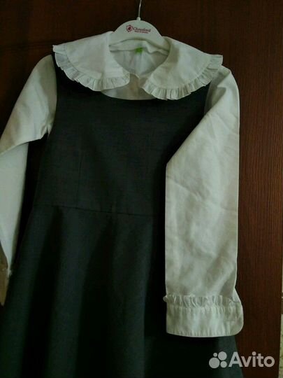 Блузка белая (школьная форма),р.128/32