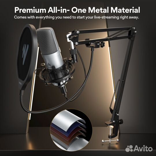 Микрофон Maono AU-A04E (silver)