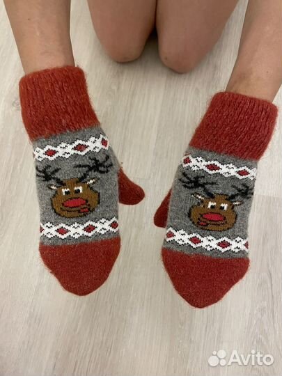 Варежки шерсть новые