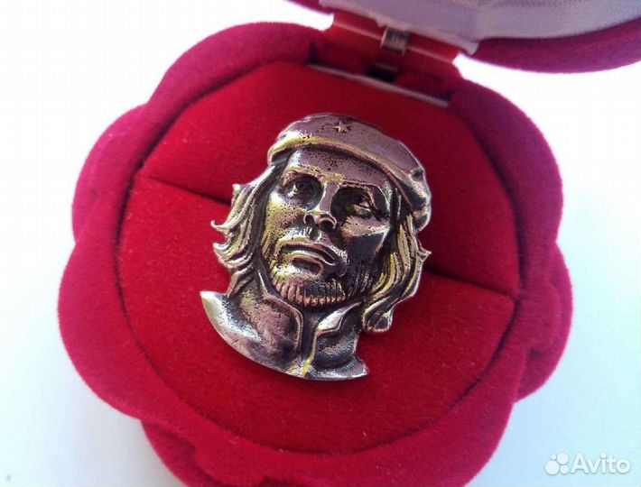 Знак, значок серебро 925. Эрнесто Че Гевара