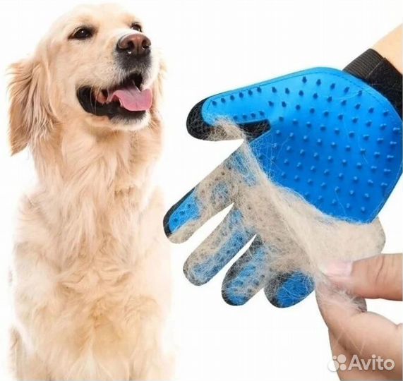 Перчатка для вычесывания шерсти.Новые